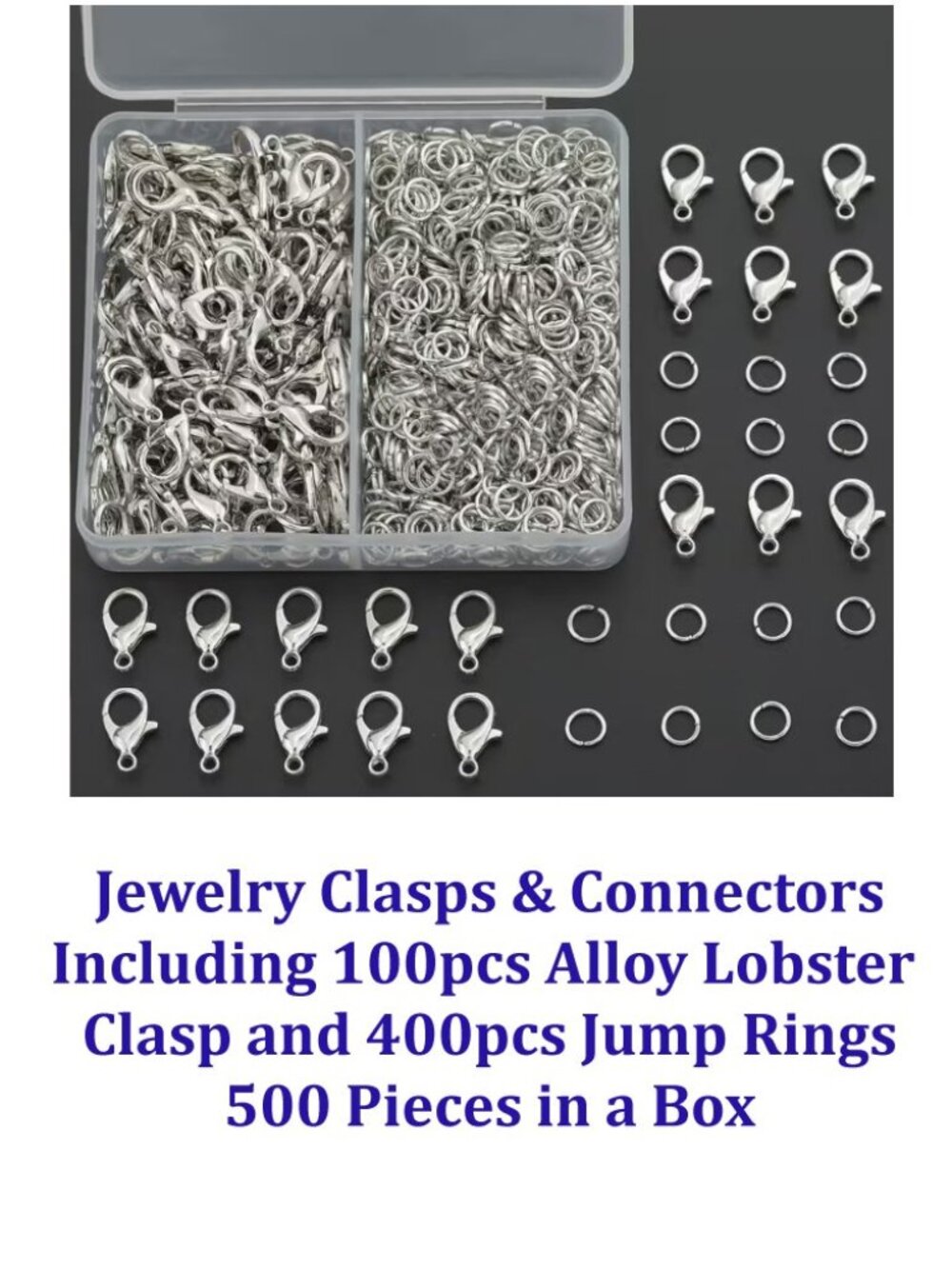 Jewelry Clasps & Connectors Including 100pcs Alloy Lobster  Clasp and 400pcs Jum